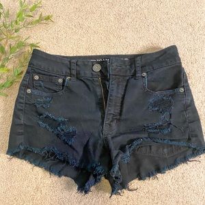 Mid Rise Jean Shorts American Eagle Black Ripped